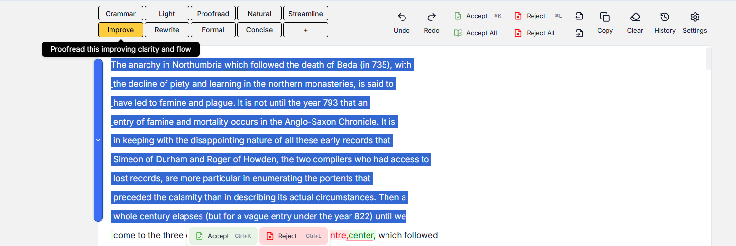 editGPT will improve your writing with its smart contextual editing
