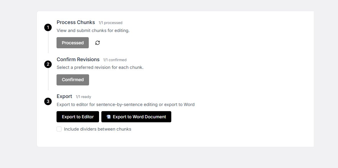 This Grammarly alternative tool will give you options to export to word document or to the web editor