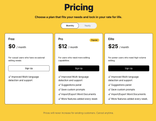 editGPT Ai Proofreader Pricing: Free, Pro, and Elite Plans 