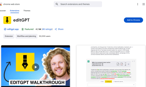 editGPT is the only AI editor that integrates with Word without breaking Track Changes. 