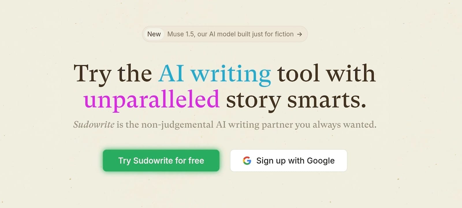 An image showing the website of Sudowrite