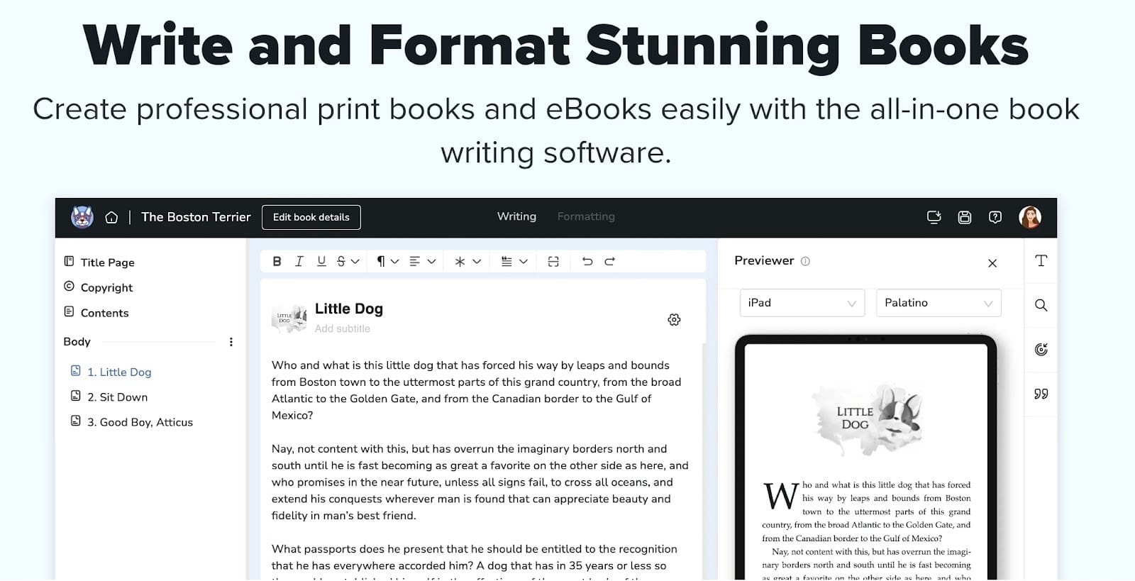 An image showing the website of Atticus