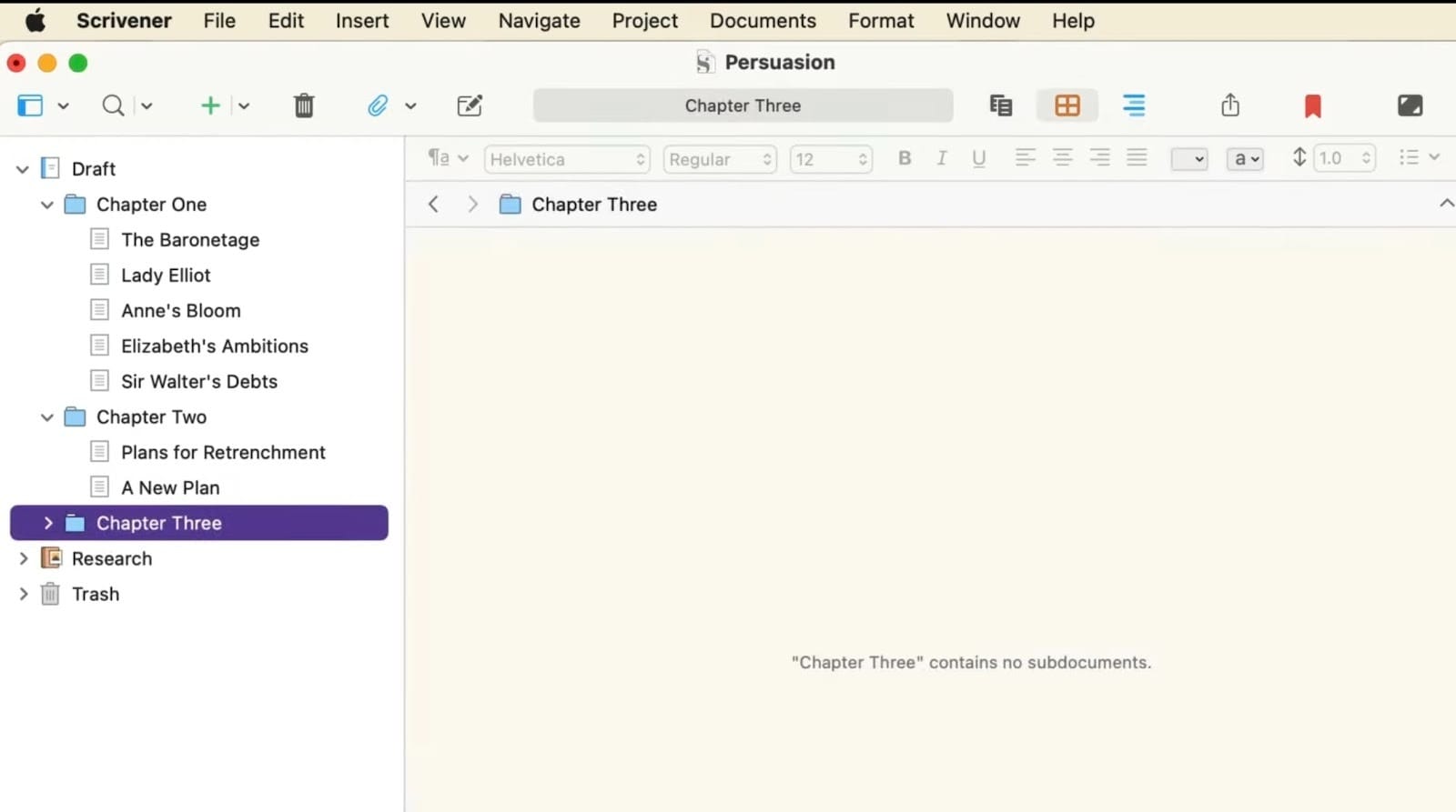 An image showing the website of Scrivener