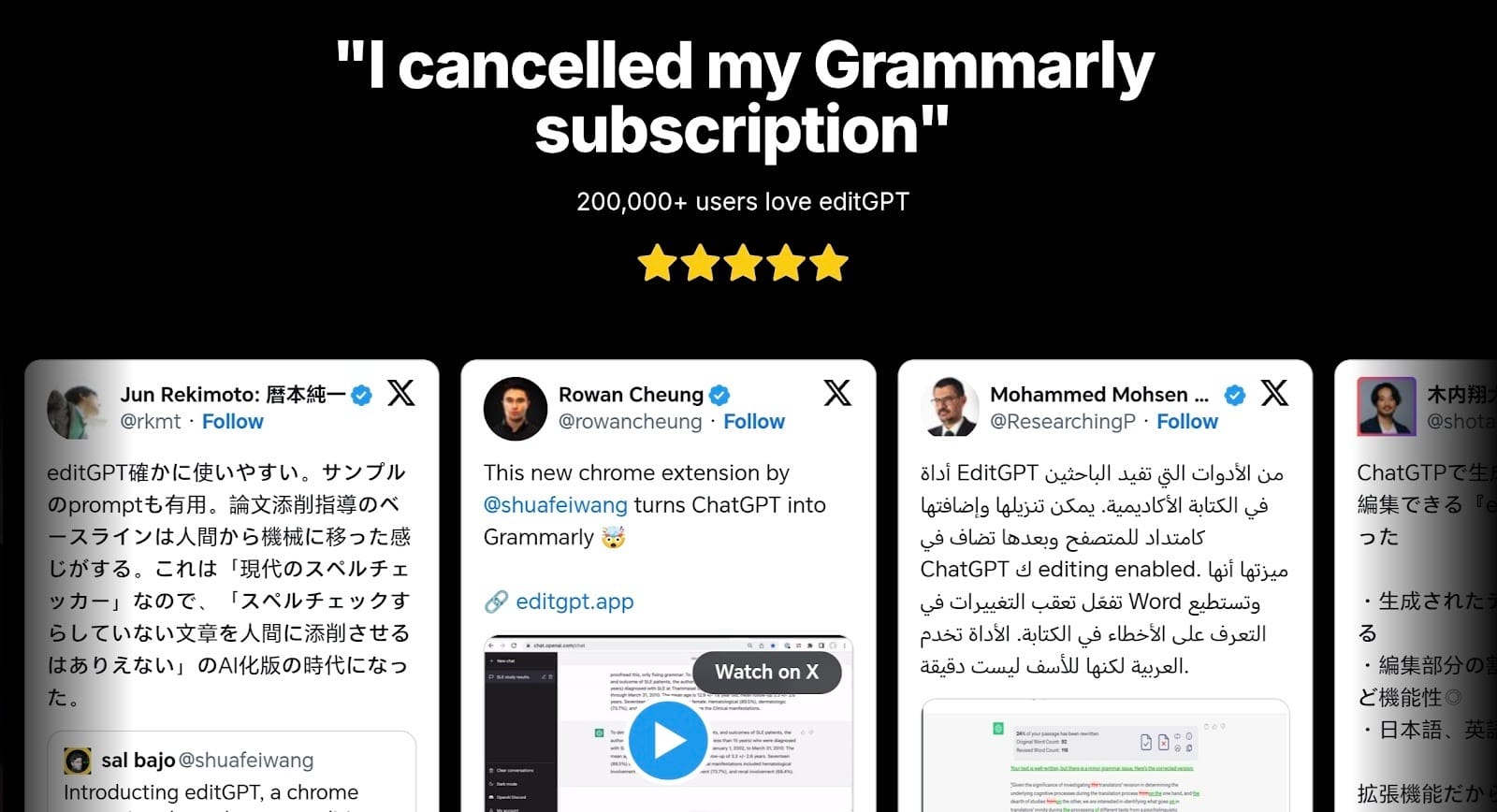 editGPT is comparable to Grammarly
