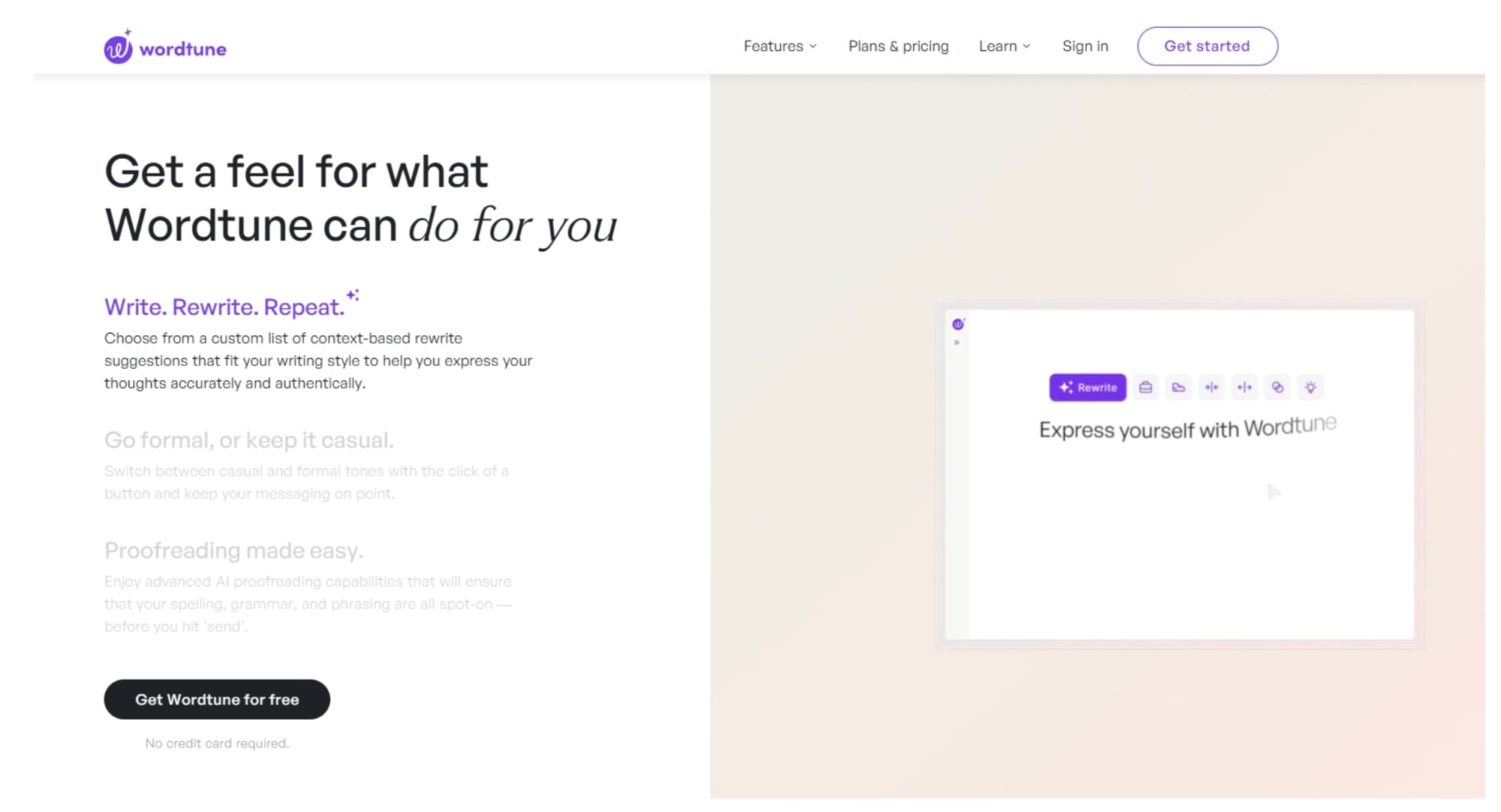 wordtune editor has a nice interface