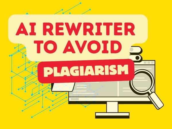 A cover image that says "AI Rewriter to Avoid Plagiarism"